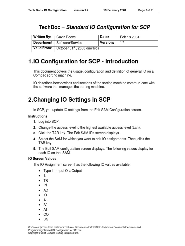 Standard IO Configuration For SCP | PDF | Input/Output | Computer Science