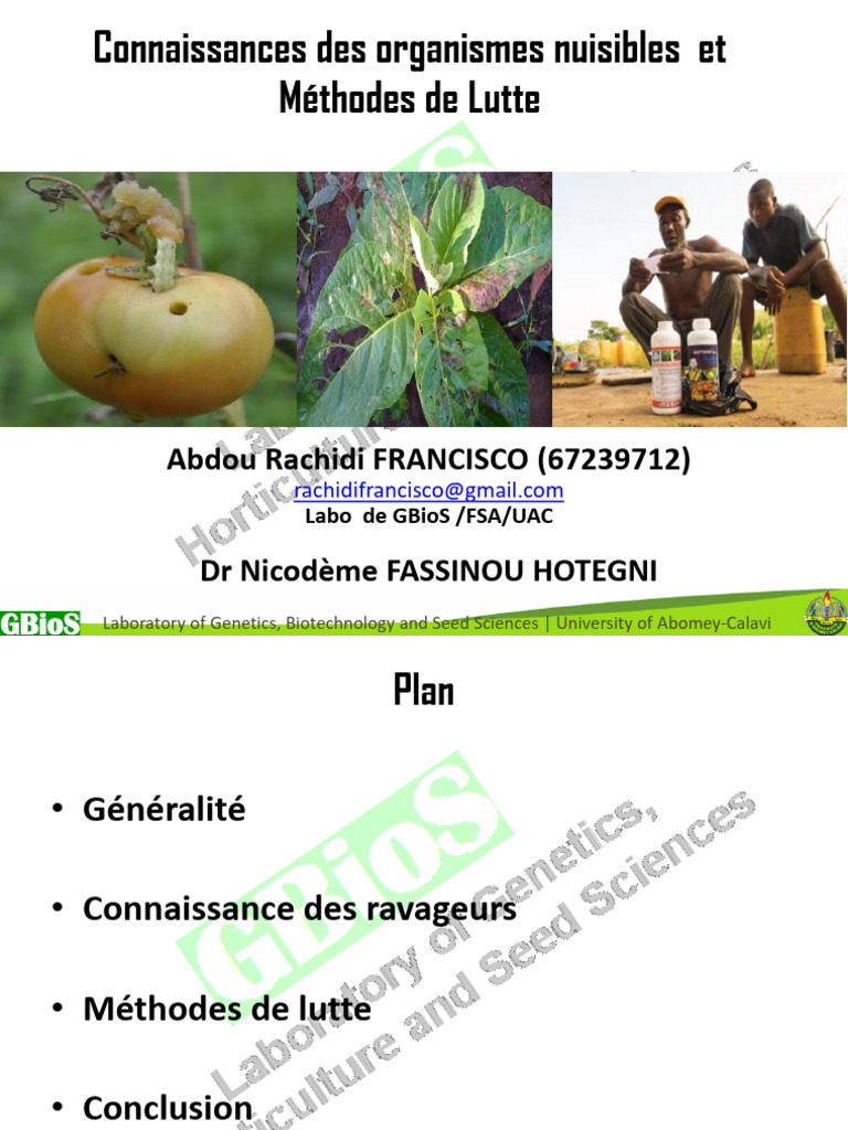 Lutte contre les ravageurs en agriculture | PDF | Pesticide | Agriculture