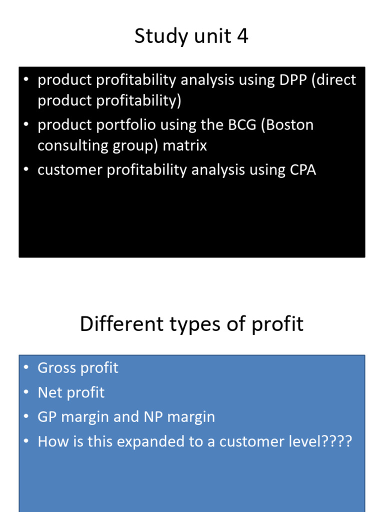 Different Types of Profit | PDF | Cost | Net Income