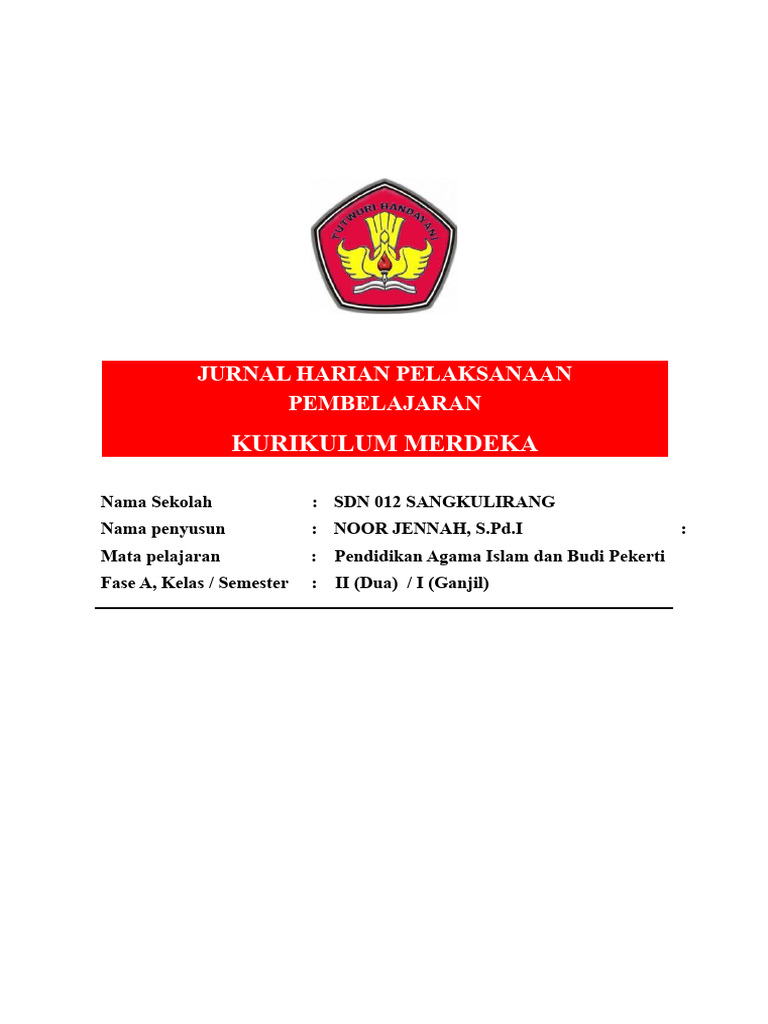 Jurnal Harian Kelas 2 Kurikulum Merdeka | PDF