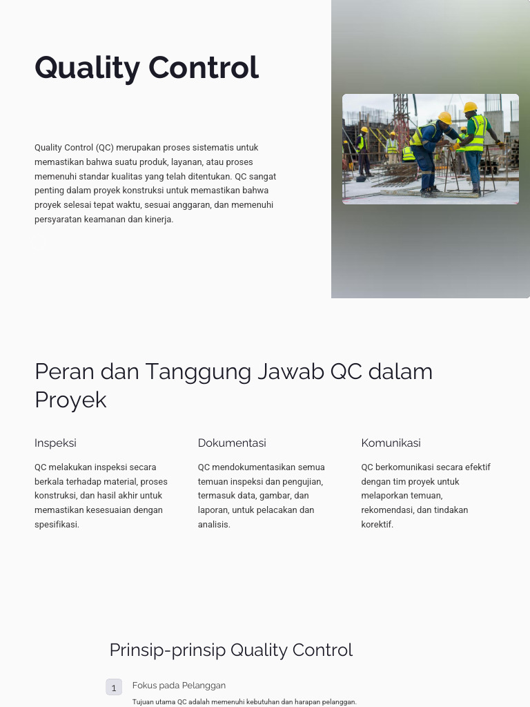 Proses dan Tanggung Jawab Quality Control | PDF