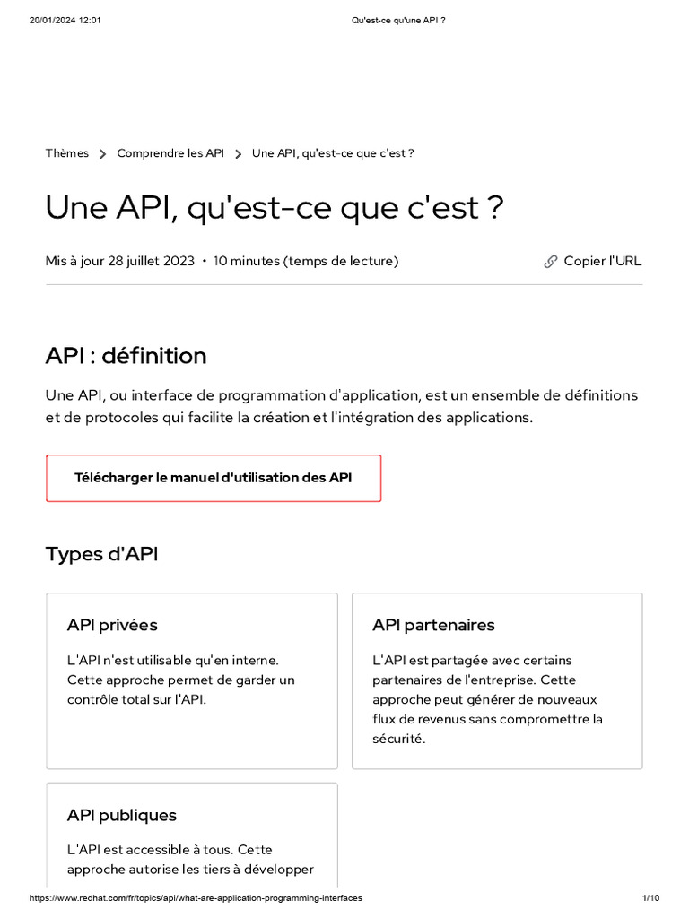 Qu'est-Ce Qu'une API | PDF | Hypertexte | Internet