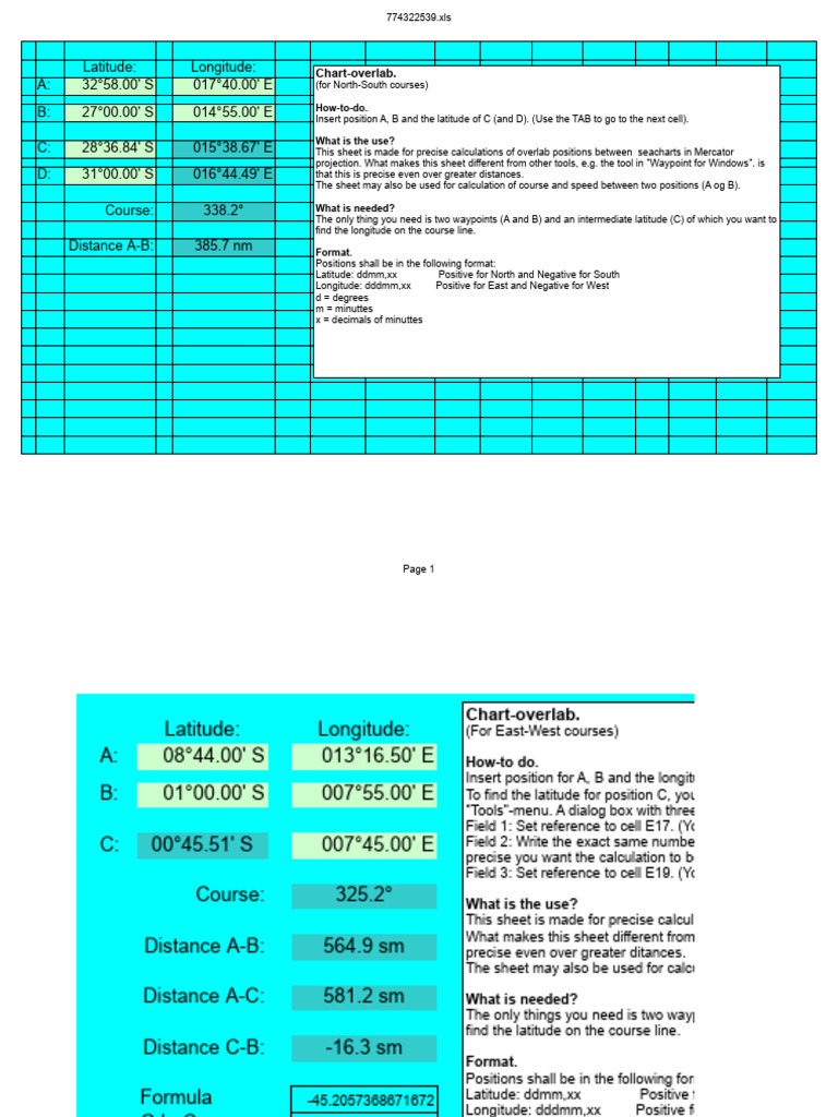 Passage Planning Tools v3 | PDF | Latitude | Circle
