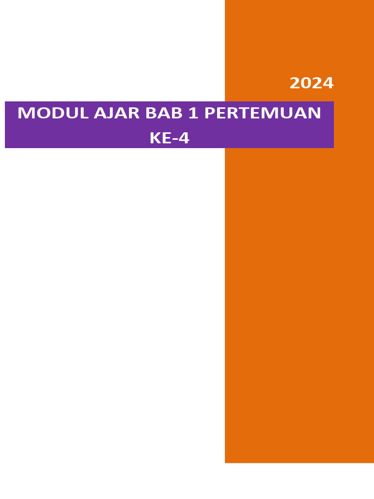 BAB 1 - Pekan Ke 4 BAHASA INDONESIA | PDF