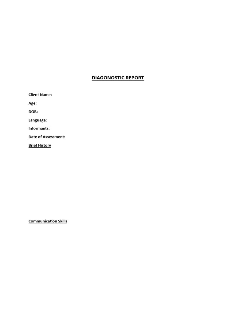 Diagonostic Report | PDF
