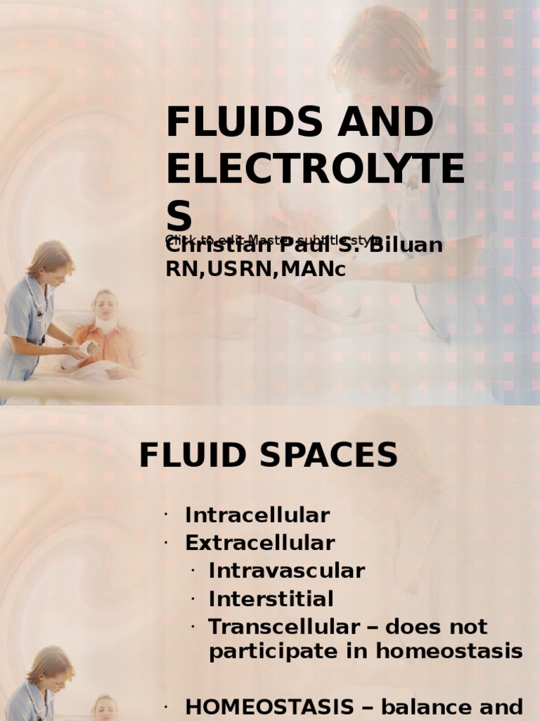 Fluid and Electrolyte Management Guide | PDF | Homeostasis | Electrolyte