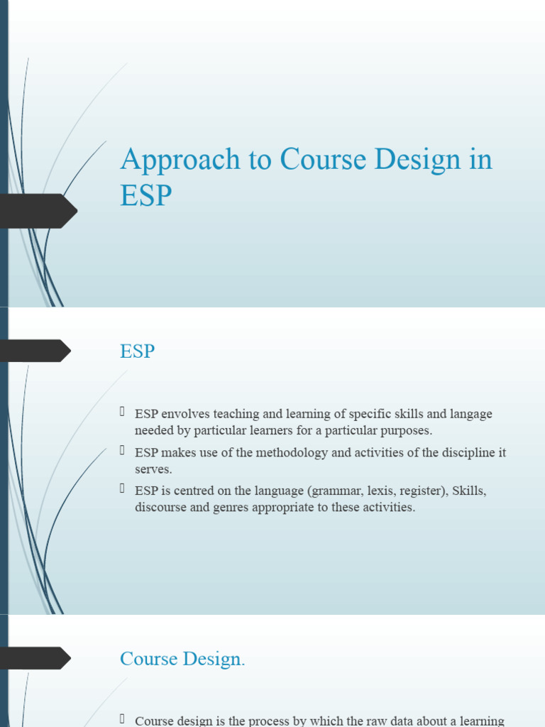 ESP Course Design Approaches Explained | PDF | Career & Growth ...