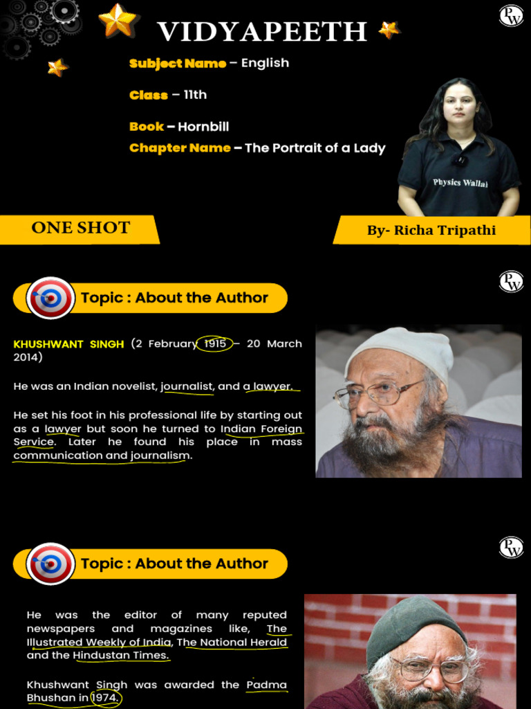 The Portrait of A Lady - One Shot Notes | PDF | Prayer