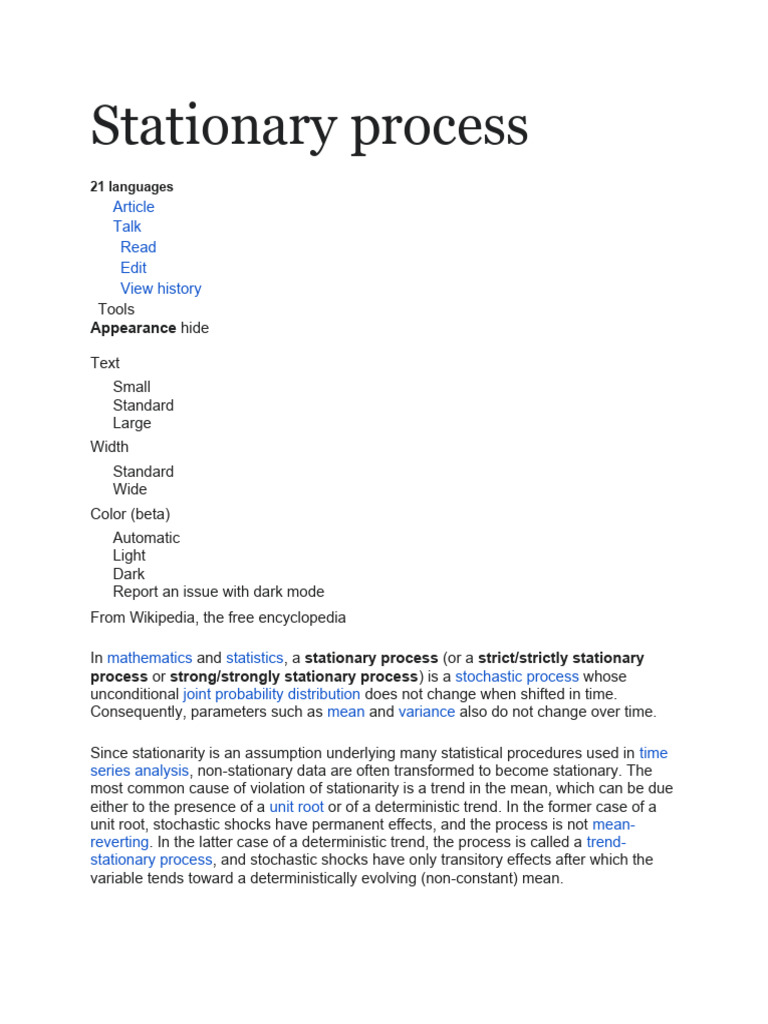 Stochastic Process Pdf Stationary Process Algorithms