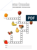 ACTIVIDADE DO DIA DA ALIMENTAÇÃO - Palavras Cruzadas Frutos