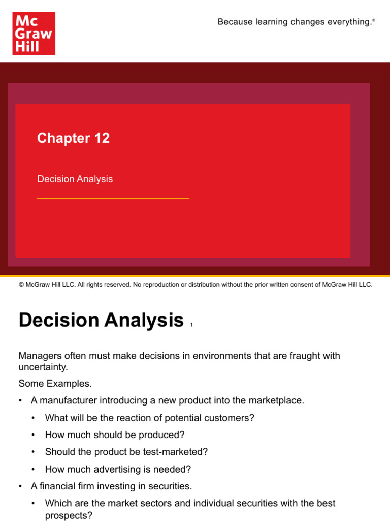 Hillier 7e Ch12 PPT Accessible | PDF | Utility | Risk Aversion