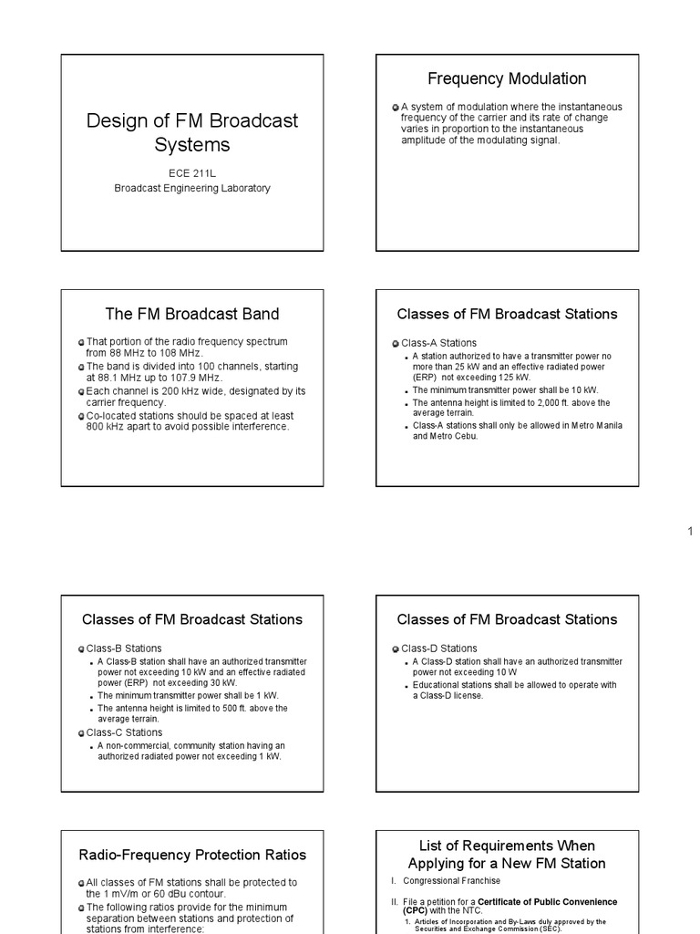 Design of FM Broadcast Systems PDF Antenna (Radio) Frequency