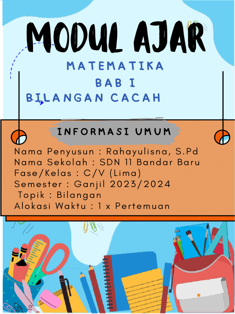 Modul Ajar Matematika Modul Ajar Matematika Kelas V Bab I Bilangan