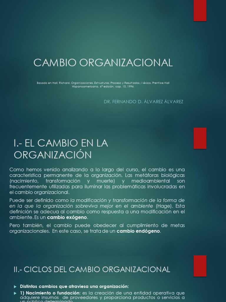 Cambio Organizacional - Hall | PDF | Innovación | Gestión del cambio