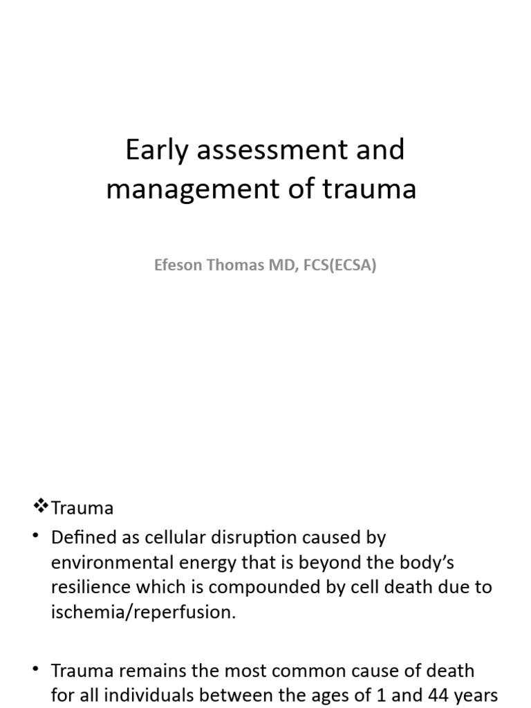 Trauma Assessment and Management Guide | PDF | Thorax | Clinical Medicine