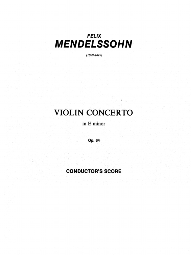 VIOLIN CONCERTO OP 64 MENDELSSOHN FELIX visual data 6