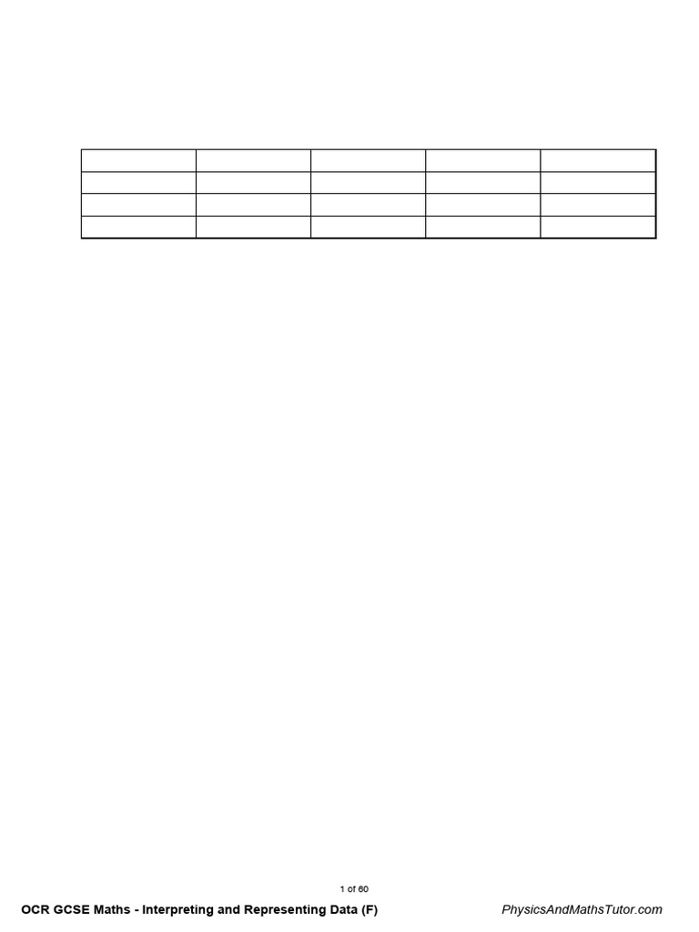 Interpreting and Representing Data (F) | PDF | Mathematics