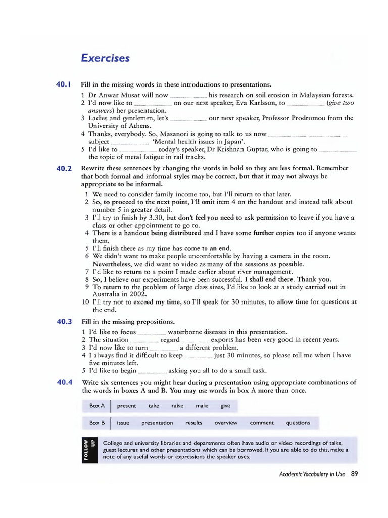 Making A Presentation - EX | PDF