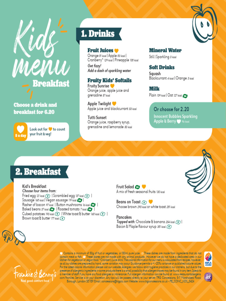 Kids' Fun Breakfast Menu | PDF | Bacon | Foods