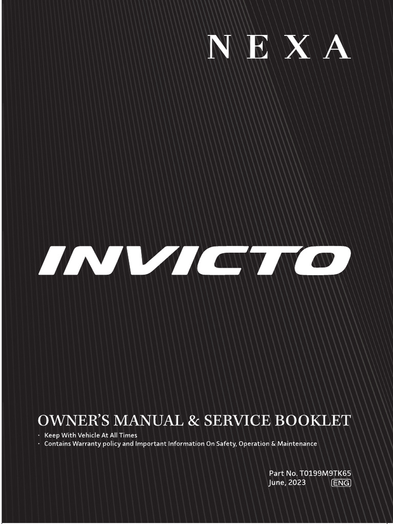 Maruti Suzuki Invicto Owner's Manual | PDF | Traffic Collision | Throttle