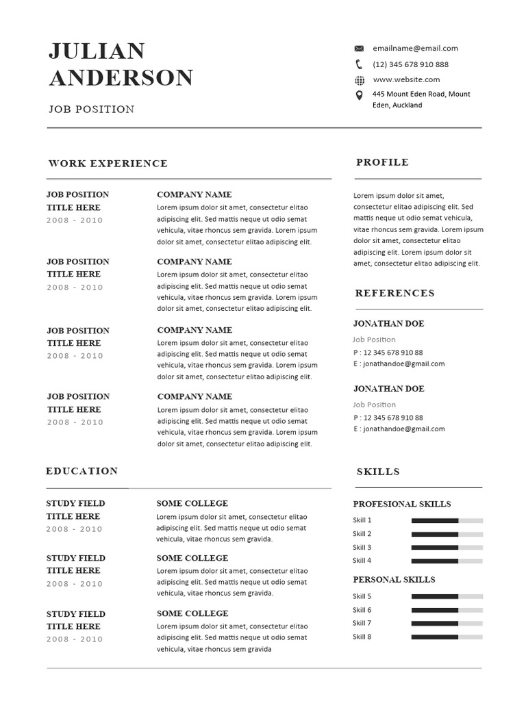 Professional Skills and Experience Overview | PDF | Career & Growth ...