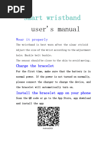 Smart Wristband: User's Manual
