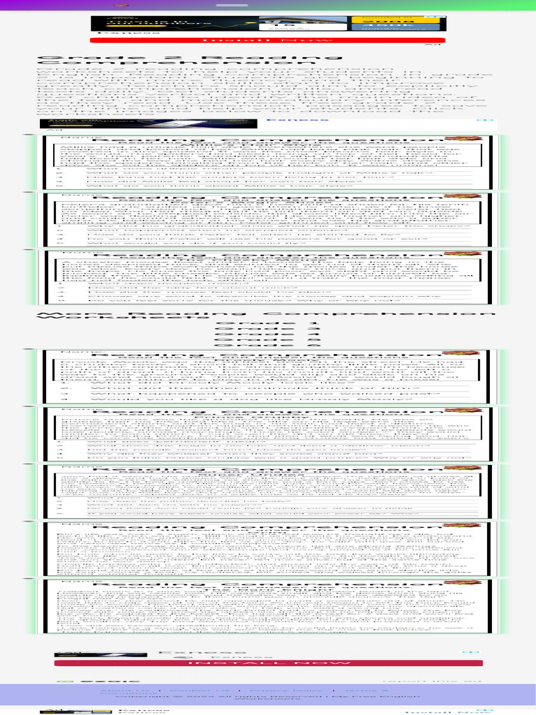 Grade 2 Reading Comprehension Free English Worksheets | PDF | Reading