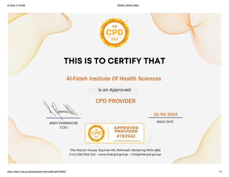 CPD Certificate | PDF