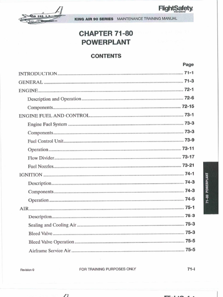 Maintenance Training Manual King Air 90 Series | PDF