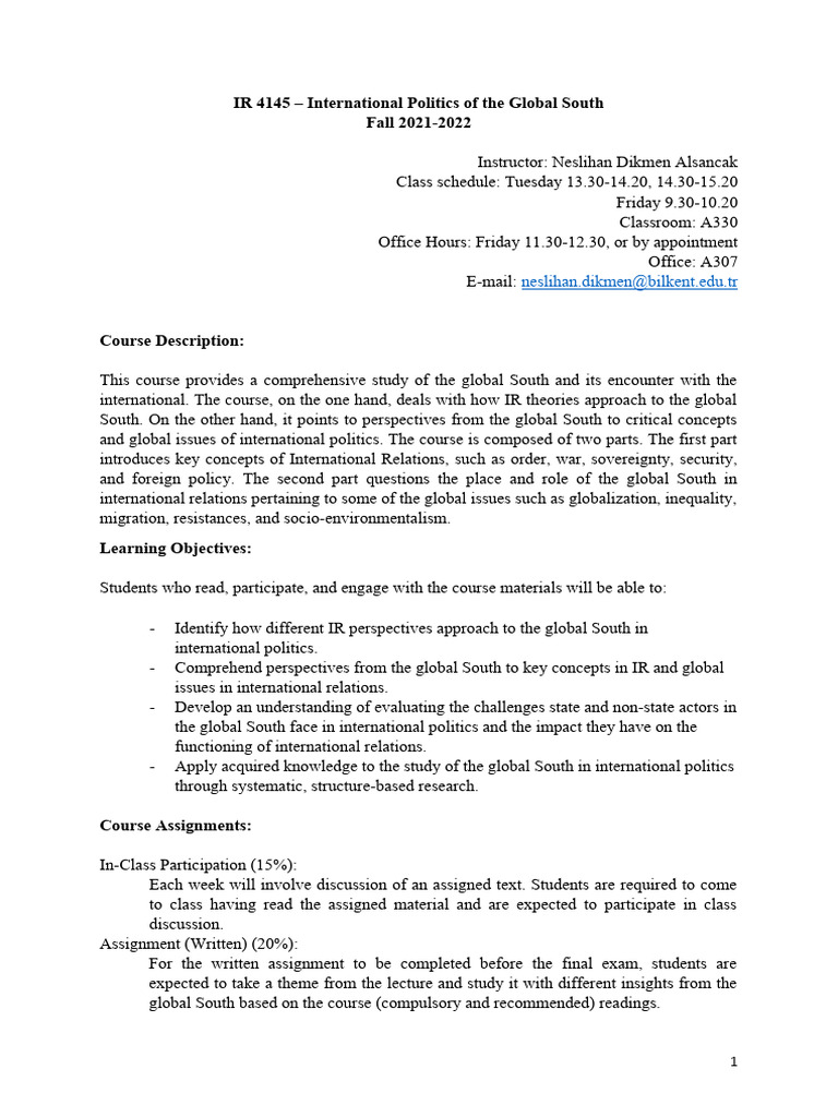 Global South in International Politics | PDF | Political Science ...