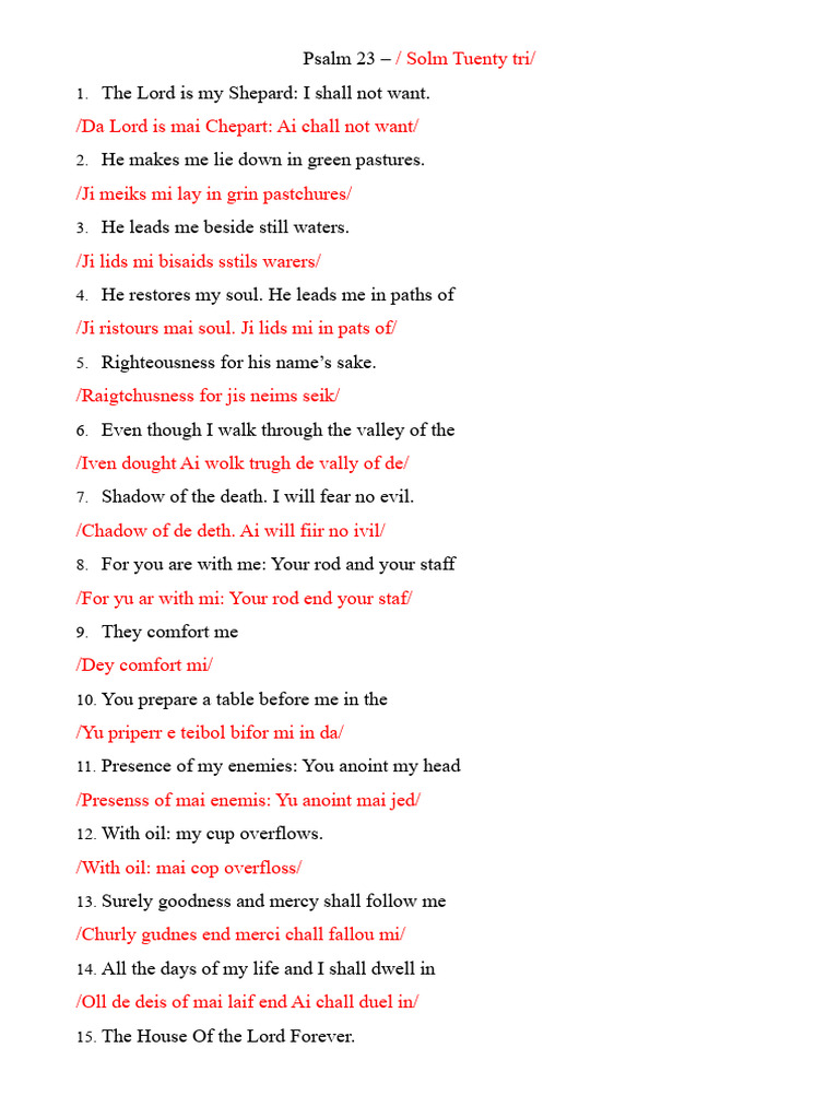Psalm 23: The Lord is My Shepherd | PDF | Art