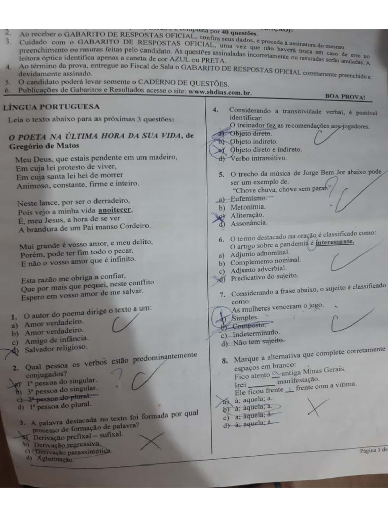 Prova Shdias 2023 - Professor Peb I | PDF