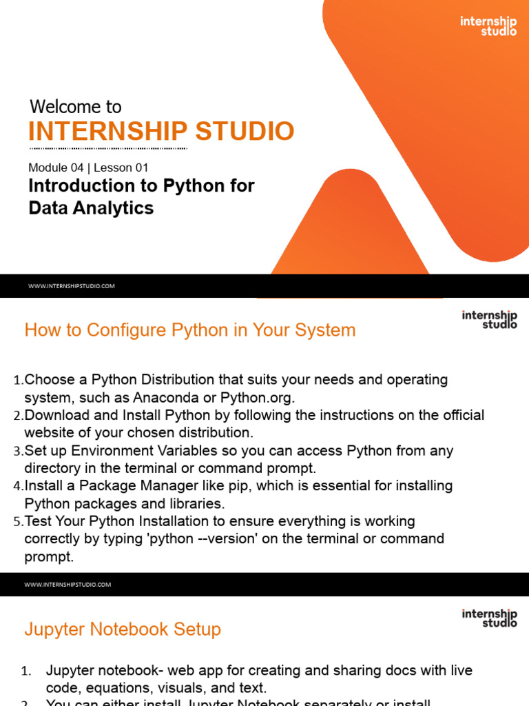 Python Setup for Data Analytics Guide | PDF