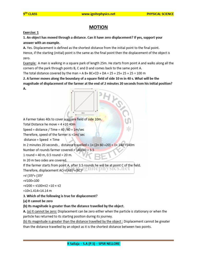 Motion Concepts and Calculations | PDF | Speed | Acceleration