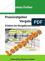 Praxisratgeber Vergaberecht - Fristen Im Vergabeverfahren - Leseprobe