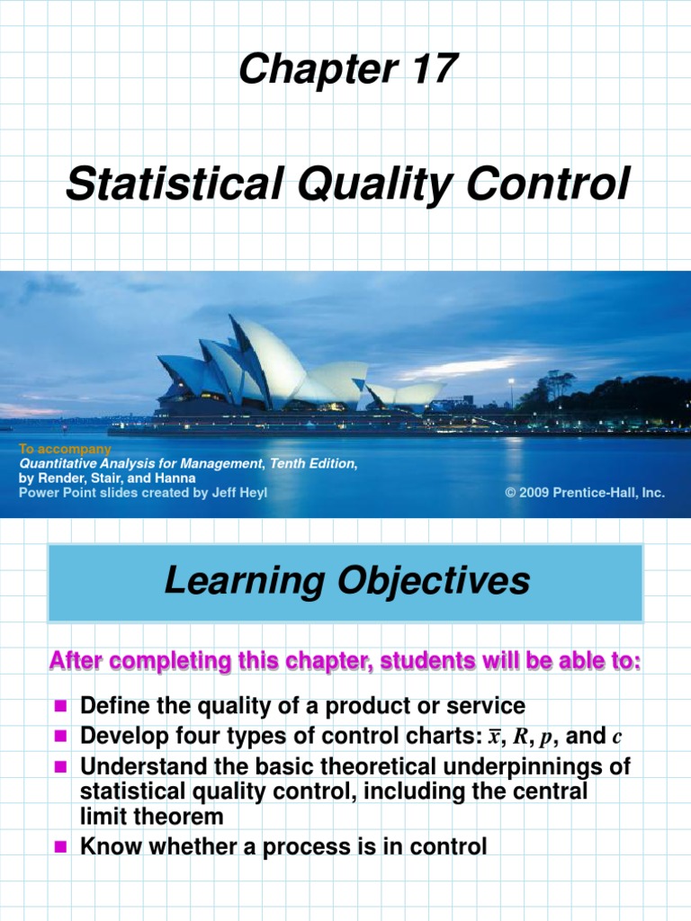 Chap 17 Statistical Quality Control | PDF | Standard Deviation | Mean