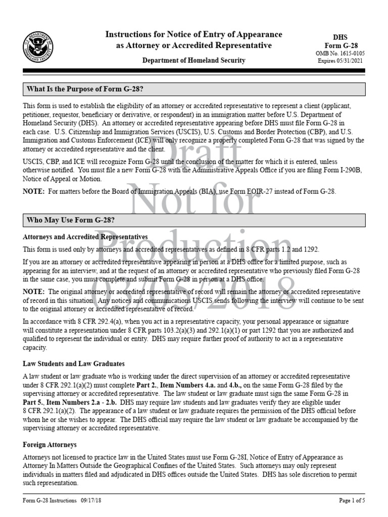 Notice of entry of appearance as attorney or accredited representative