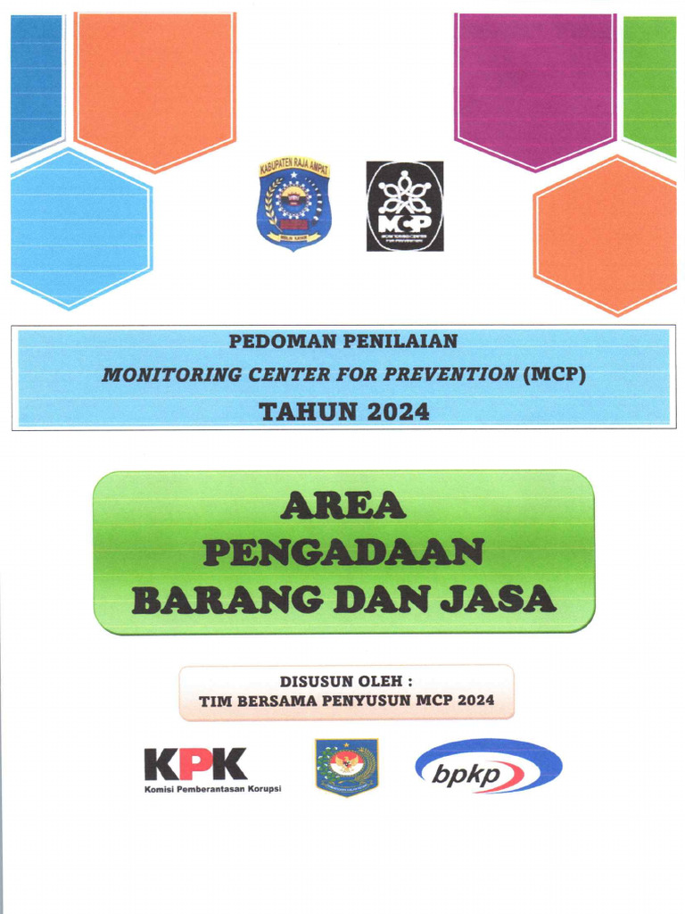 Pedoman MCP Area Pengadaan Barang Dan Jasa | PDF