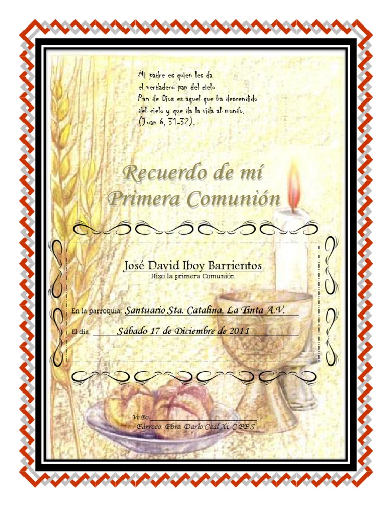 Diploma Primera Comunion PDF