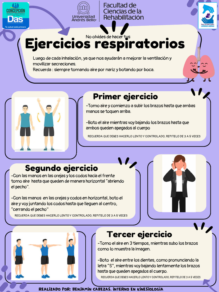 Ejercicios respiratorios para mejorar la ventilación | PDF | Sistema ...