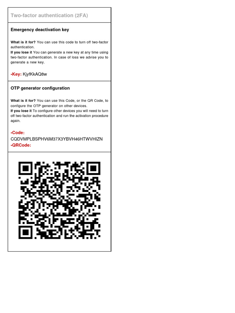 Two-Factor Authentication Key Guide | PDF