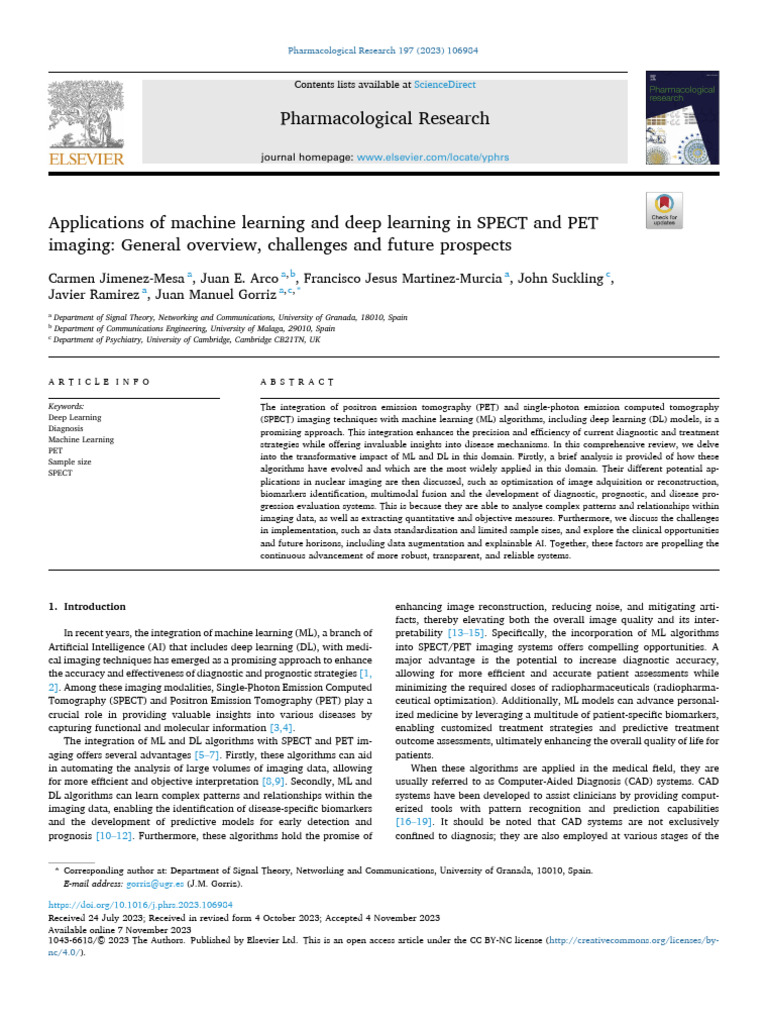 AI in SPECT and PET Imaging | PDF | Positron Emission Tomography ...