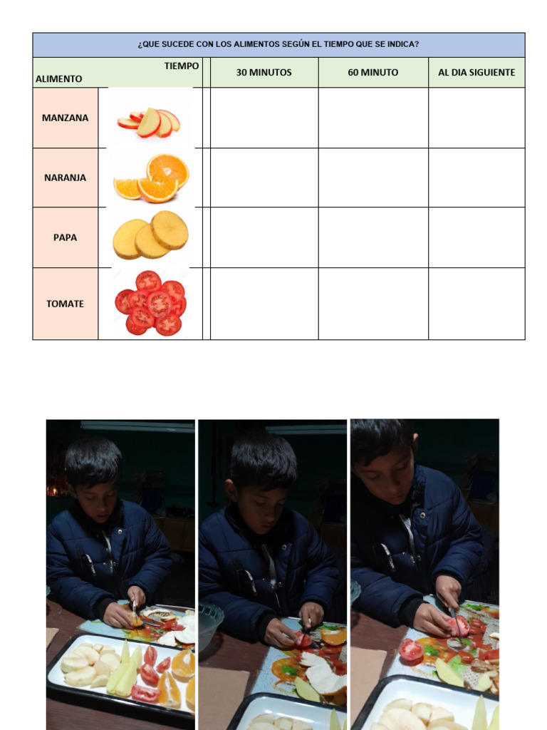 Cambios en alimentos con el tiempo | PDF