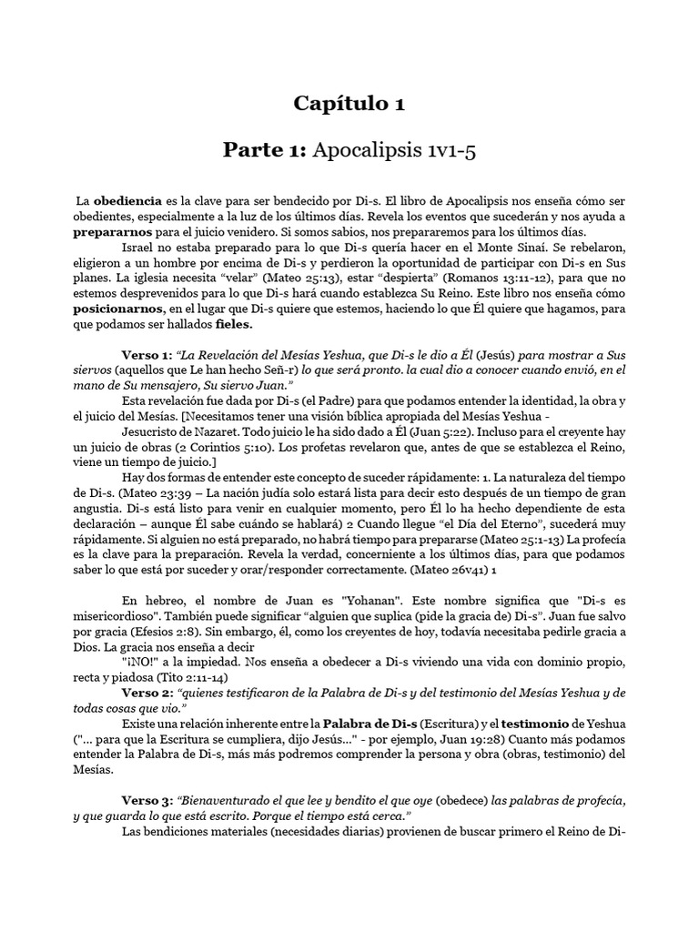 Preparación para los Últimos Días en Apocalipsis | PDF | Cristo (título ...