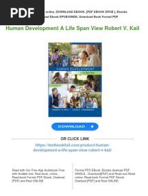 (PDF Download) Human Development A Life Span View Robert V. Kail Fulll Chapter