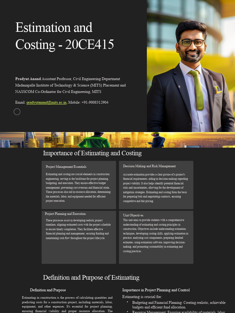 Road Construction Cost Estimation Guide | PDF | Concrete | Project ...