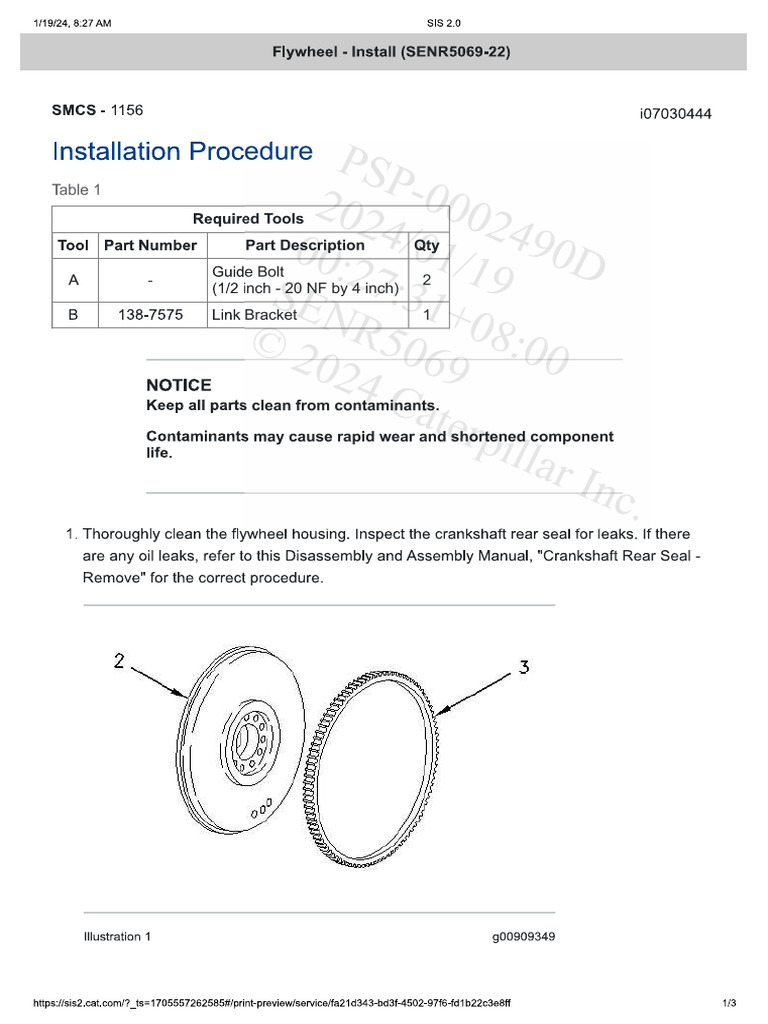 Flywheel Install | PDF