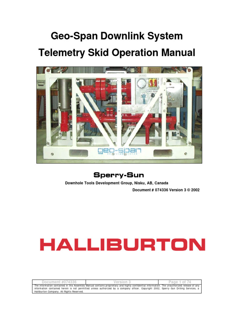 074336 Geo-Span Operations Manual | PDF | Valve | Pump