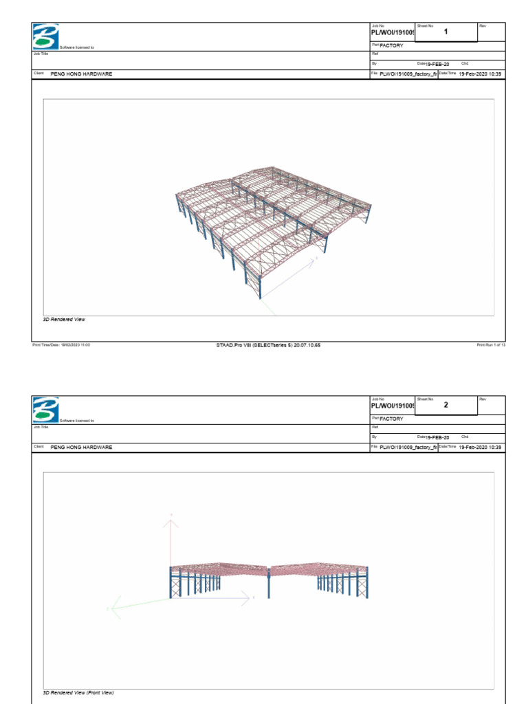 Rev01 Staad Model | PDF