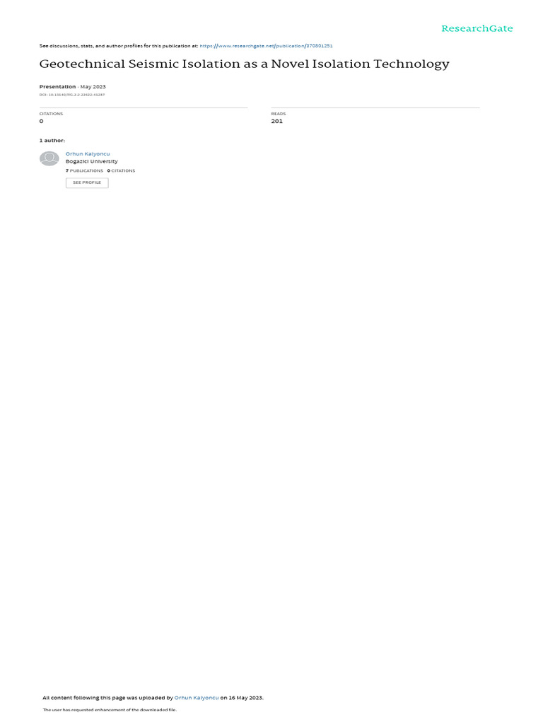 Geo Technical Seismic Isolation | PDF | Geotechnical Engineering ...